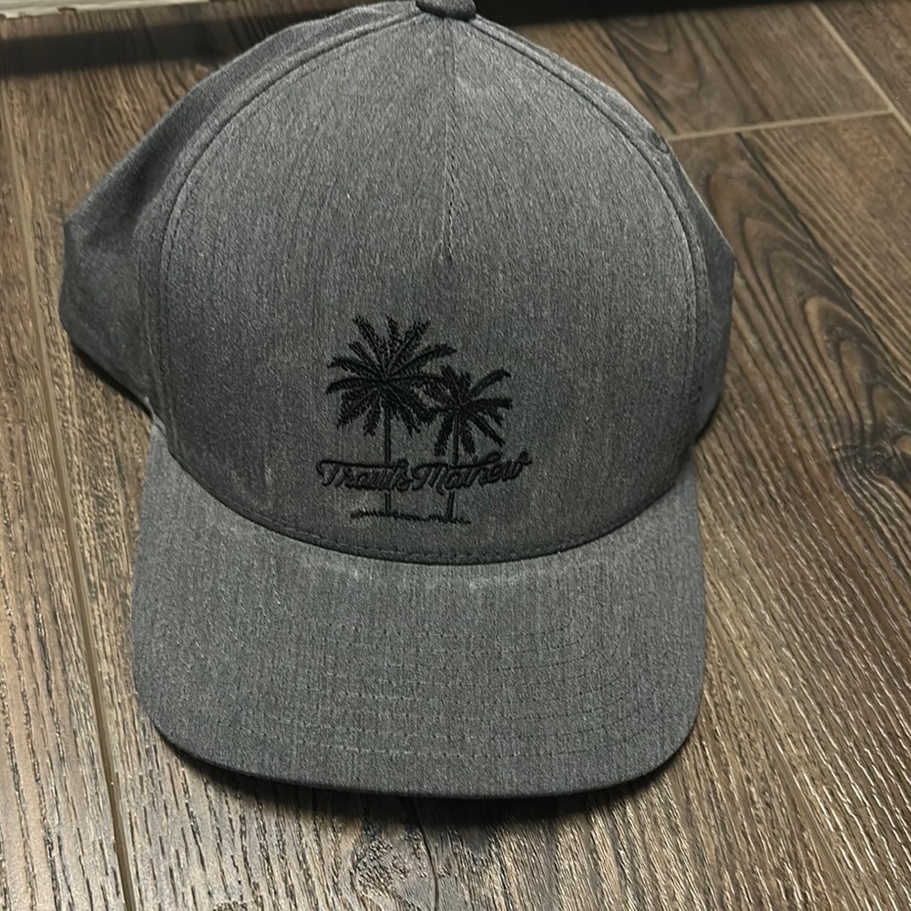 Travis Mathew Gray Palm Tree Embroidered Cap